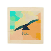 "Float" Stijgende vogel Silhouet over kleurrijke B