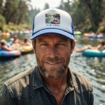 Float Trip Avontuur Blauwe Trucker Hoed
