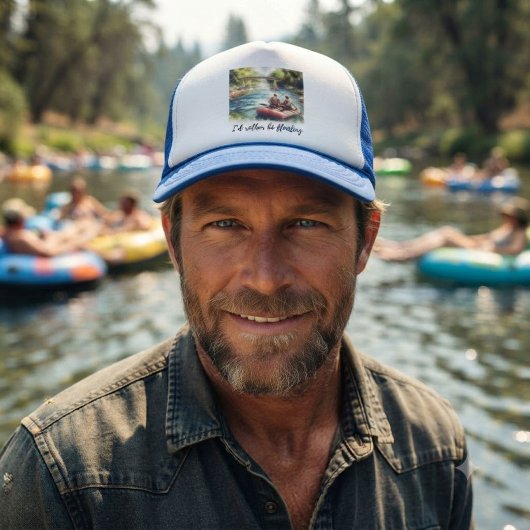 Float Trip Avontuur Blauwe Trucker Hoed Pet