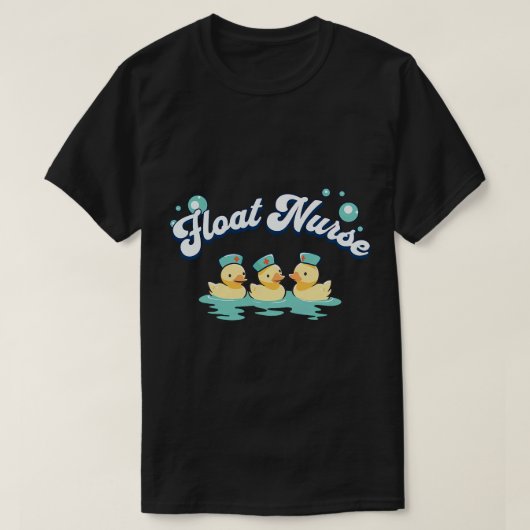 Float Zwembad Verpleegster Eend Verpleegkunde Squa T-shirt (Design voorkant)