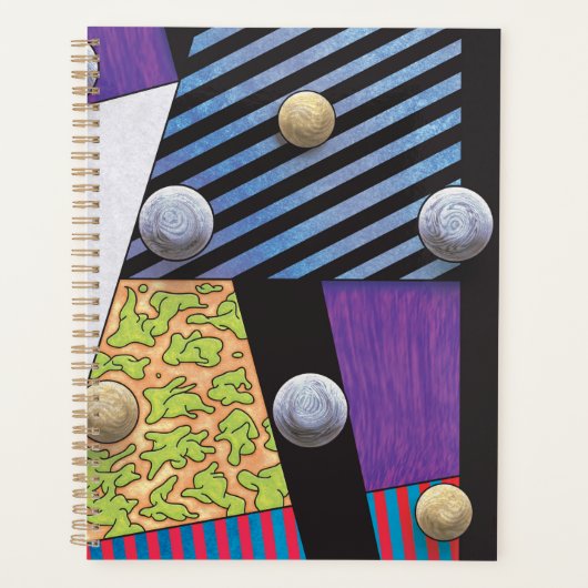 Floaters - Vaporwave Abstracte Surrealistische Kun Planner (Voorkant)