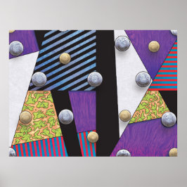 Floaters - Vaporwave Abstracte Surrealistische Kun Poster