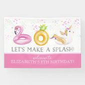 Floatie Pool Party Birthday Banner (Horizontaal)