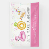 Floatie Pool Party Birthday Banner (Verticaal)