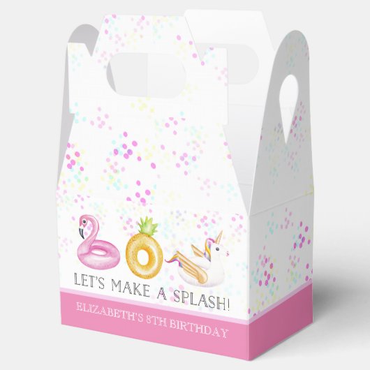 Floatie Pool Party Birthday Favor Box Bedankdoosjes (Geopend)