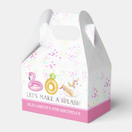 Floatie Pool Party Birthday Favor Box Bedankdoosjes