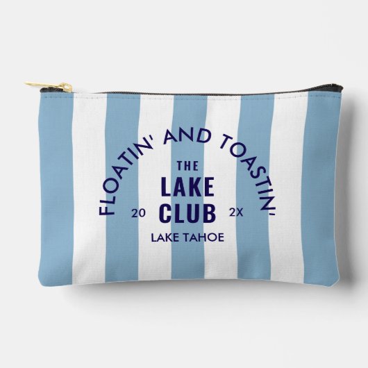 Floatin' and Toastin' The Lake Club Blue Stripe is Etui (Voorkant)