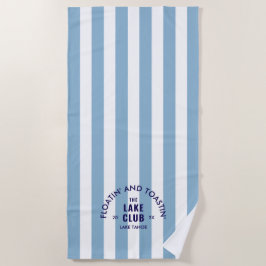 Floatin' and Toastin' The Lake Club Blue Stripe is Strandlaken