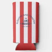 Floatin' and Toastin' The Lake House Red Stripe is Seltzer Blikjeskoeler (Achterkant)