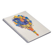 Floating Abstract City Cubes Watercolor Geometric Notitieboek (Rechterzijde)