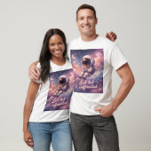 Floating Astronaut Coffee Lover Funny Space T-shirt (Unisex)