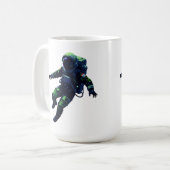 Floating Astronaut in Space Suit Illustration Koffiemok (Voorkant links)