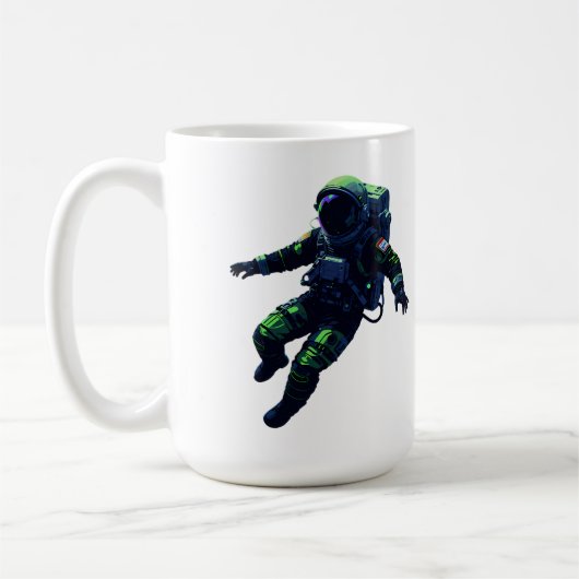 Floating Astronaut in Space Suit Illustration Koffiemok (Links)