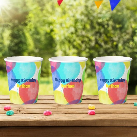 floating Balloon Personalized Party Papieren Bekers