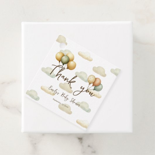 Floating Balloons Adventures Dank u White Bedankjes Labels (In situ)
