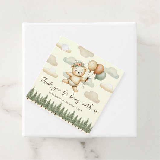 Floating Beer Adventures Baby shower Bedankjes Labels (In situ)