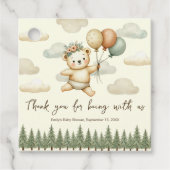 Floating Beer Adventures Baby shower Bedankjes Labels (Voorkant)