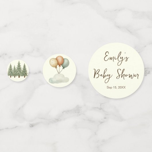 Floating Beer Adventures Baby shower Confetti (Achterkanten)