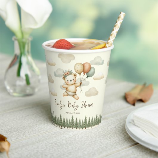 Floating Beer Adventures Baby shower Papieren Bekers (Insitu)