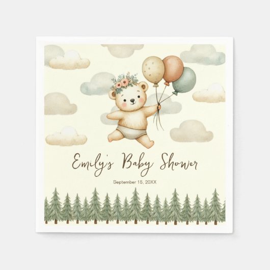 Floating Beer Adventures Baby shower Servet (Voorkant)