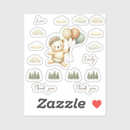 Floating Beer Adventures Baby shower Sticker