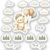 Floating Beer Adventures Baby shower Sticker (Voorkant)