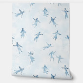 Floating Blue Watercolor Figures Behang (Afrollen)