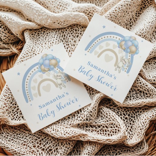 Floating Bunny Boho Baby shower Servet