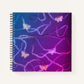 Floating Butterflies Spiral Notebook (Purple) Notitieboek (Voorkant)