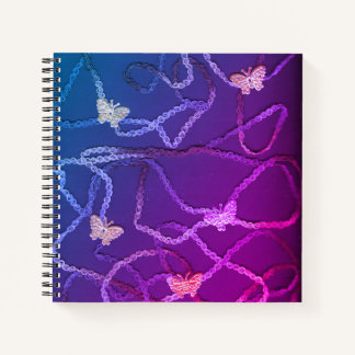 Floating Butterflies Spiral Notebook (Purple) Notitieboek