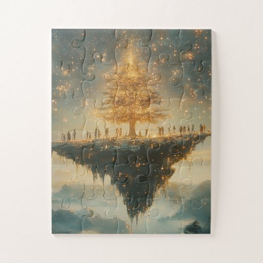 Floating Christmas Tree Puzzle Legpuzzel (Verticaal)