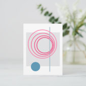 Floating Circle 5 Abstract Ontwerp Briefkaart (Staand voorkant)