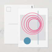 Floating Circle 5 Abstract Ontwerp Briefkaart (Voorkant / Achterkant)