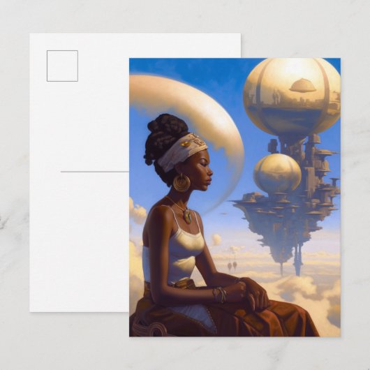 Floating City Afrofuturistic Science Fiction Briefkaart (Voorkant / Achterkant)