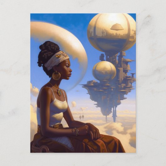 Floating City Afrofuturistic Science Fiction Briefkaart (Voorkant)