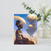 Floating City Afrofuturistic Science Fiction Briefkaart (Staand voorkant)
