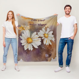 Floating Daisy waterverf Christmas Fleece Deken