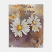 Floating Daisy waterverf Christmas Fleece Deken (Voorkant)