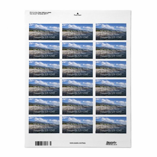 Floating Down the Snake River II Etiket (Full Sheet)