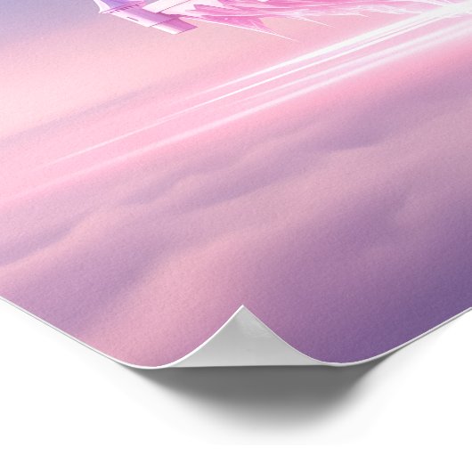 Floating Dream Castle Above the Clouds Poster (Hoek)