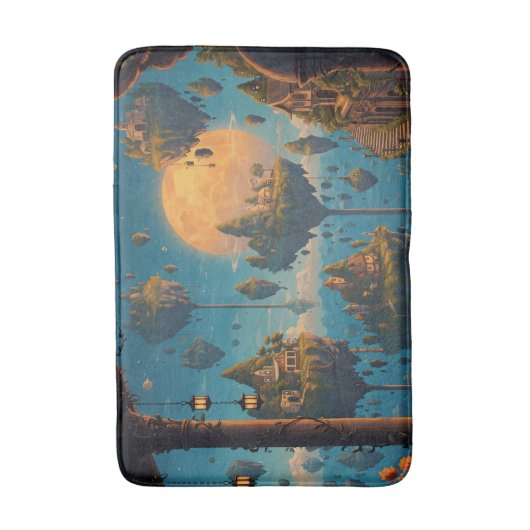 Floating Dreamscapes: Surreal Sky Islands Badmat (Voorkant Verticaal)