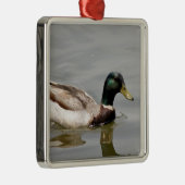 Floating Duck Metalen Ornament (Rechts)