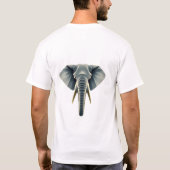 Floating Elephant Face Art T-shirt (Achterkant)
