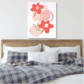 Floating Floral Boho Canvas Afdruk (Insitu (Slaapkamer))