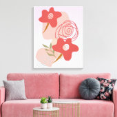 Floating Floral Boho Canvas Afdruk (Insitu (Woonkamer))