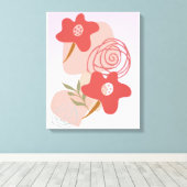 Floating Floral Boho Canvas Afdruk (Insitu (Houten vloer))