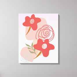 Floating Floral Boho Canvas Afdruk