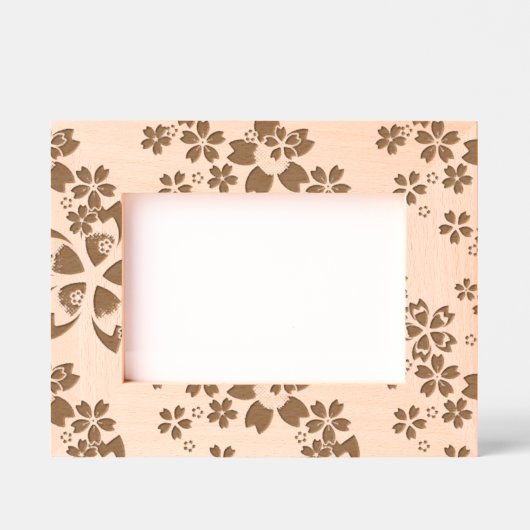 Floating Floral Etched Houten Afbeelding Lijst Gegraveerde Lijstjes (Voorkant)