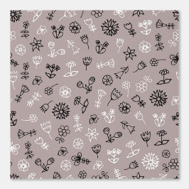 Floating Flowers Pattern Behang