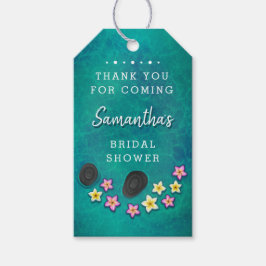 Floating Flowers Spa Party Gift Labels Cadeaulabel
